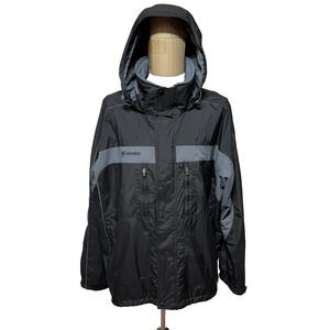 Columbia Coat Mens XXL Black Gray Hooded Bugaboo Hooded 3 in 1 Insulated Winter